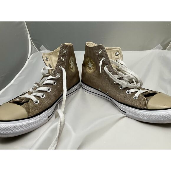 Converse UNISEX Chuck Taylor All Star High Top Shoes 160500F VINTAGE KHAKI BK/WT - Picture 6 of 8